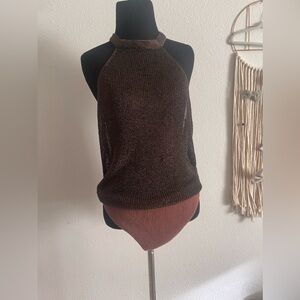 Free People bronze bodysuit